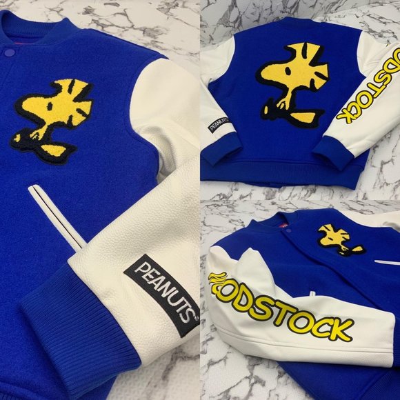 Peanuts Jackets & Coats Mens Woodstock Royal Blue White